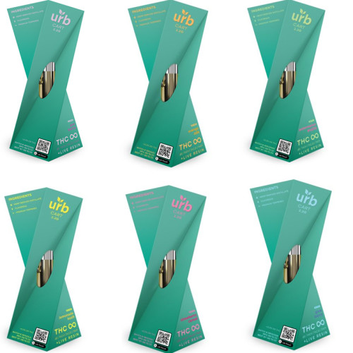 URB INFINITY THC LIVE RESIN VAPE CARTRIDGE 2.2GM/6CT/PK